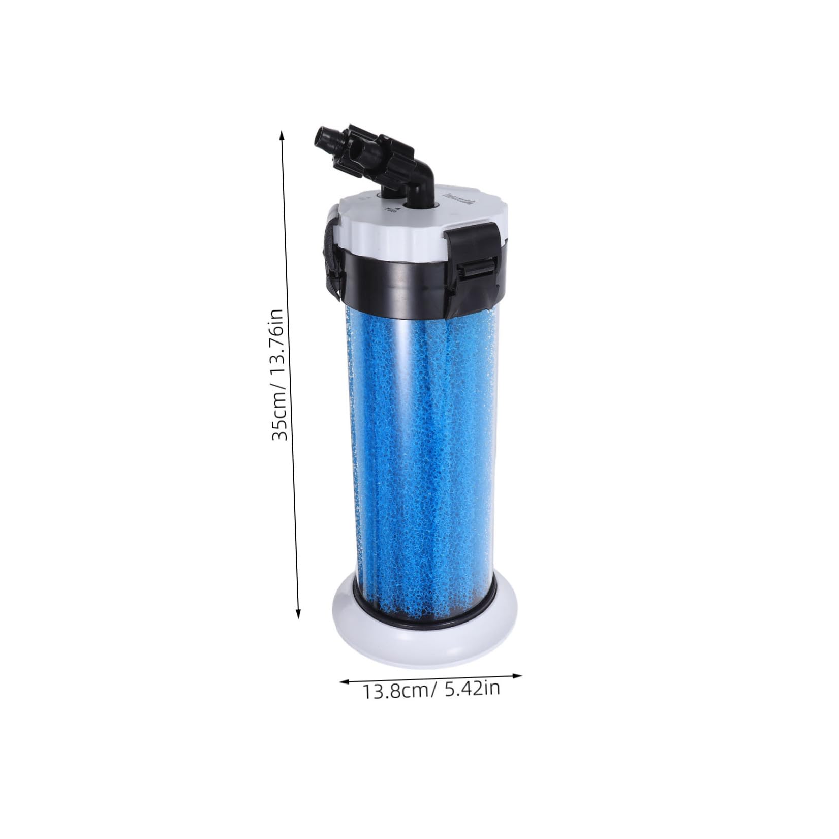 Healifty Filtro Externo de Acuario Silencioso, Filtro de Agua de Bote para Acuario, Abs Azul, Filtración Completa y Oxigenación Mejorada, para Estanques de Tortugas y Mascotas Acuáticas