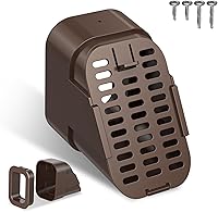 Lebenwell 3x2 & 4x3 Type B Gutter Downspout Extension: Removable Leaf Guard, Debris Filter, Splash Guard - Easy Install, Durable PVC (Brown, 1 Pack)