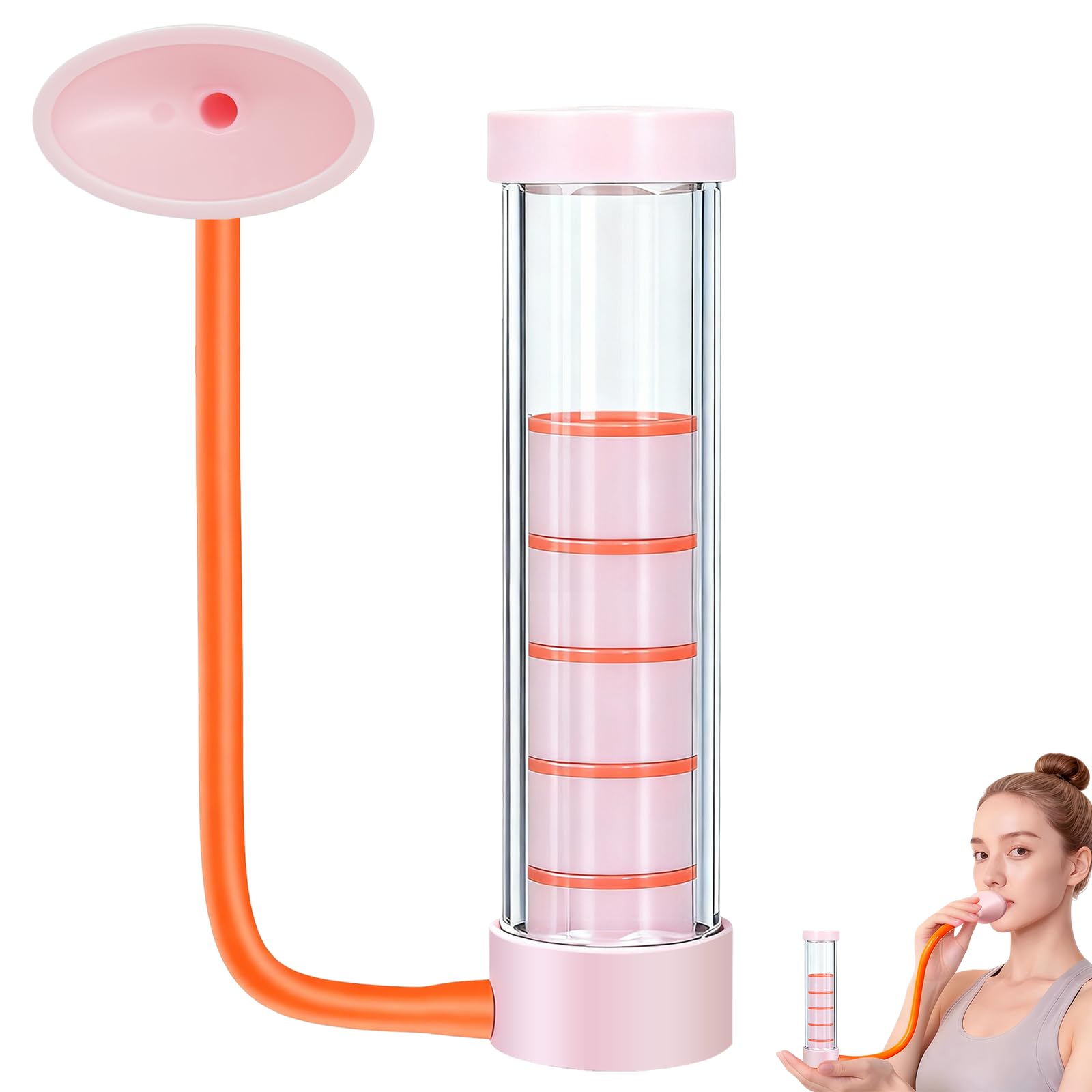 Dumbbell Breathing Trainer Deep Breathing Trainer Natural Lung Trainer for Adults Easy to Use and Clean Breathing Dumbbell