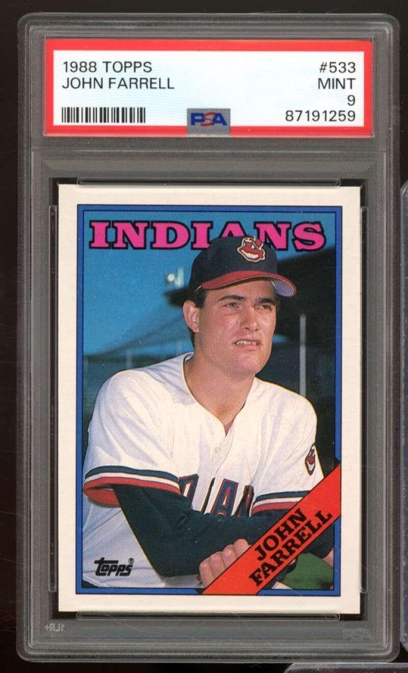 John Farrell Rookie Card 1988 Topps #533 PSA 9 - Baseball Slabbed Rookie Cards