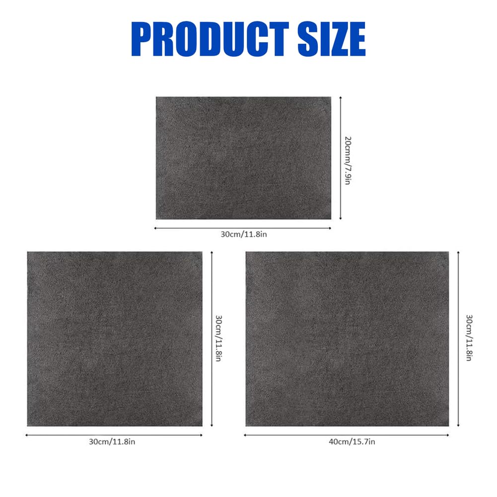 Paño de limpieza mágico grueso, paños de limpieza de microfibra reutilizables mejorados 2025, paño de limpieza multiusos con alta absorción de agua para coche, ventanas, 20 piezas/gris, 12 x 12
