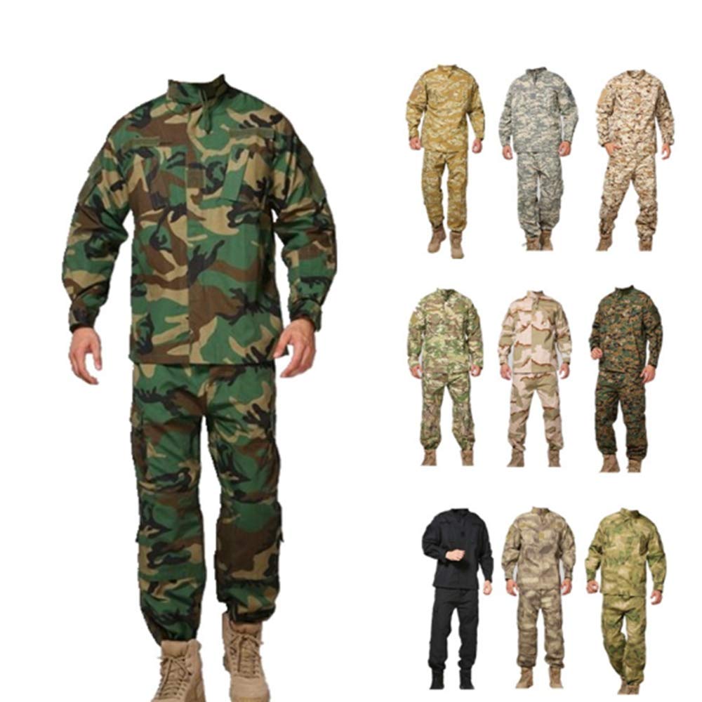 Paintball Airsoft Chasse Armée Fan Costume Tactique Chasse Costume Combat BDU Costume Guerre Jeu Champ Survie Veste Tactique Chemise Commuter Sports De Plein Air Formation Workwear(Hauts + Pantalons)