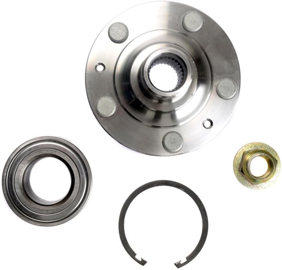 DTA Front Wheel Hub Bearing Repair Kit with Nut & Clip Compatible with 2006-2012 Ford Fusion, 2007-2012 Lincoln MKZ, 2006-2011 Mercury Milan, 2006 Zephyr Replaces BR930177K, HA590533 930-015 510010