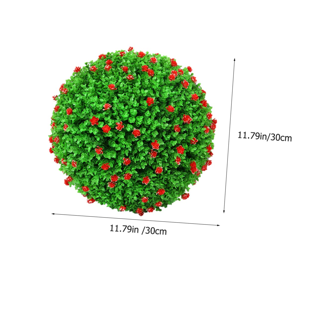Ciieeo 2pezzi Palline Decorative Artificiali Per Topiaria Da Piante Sospese Eucalipto Con Fiori Rossi Decorazioni Per Interni Ed Esterni ø