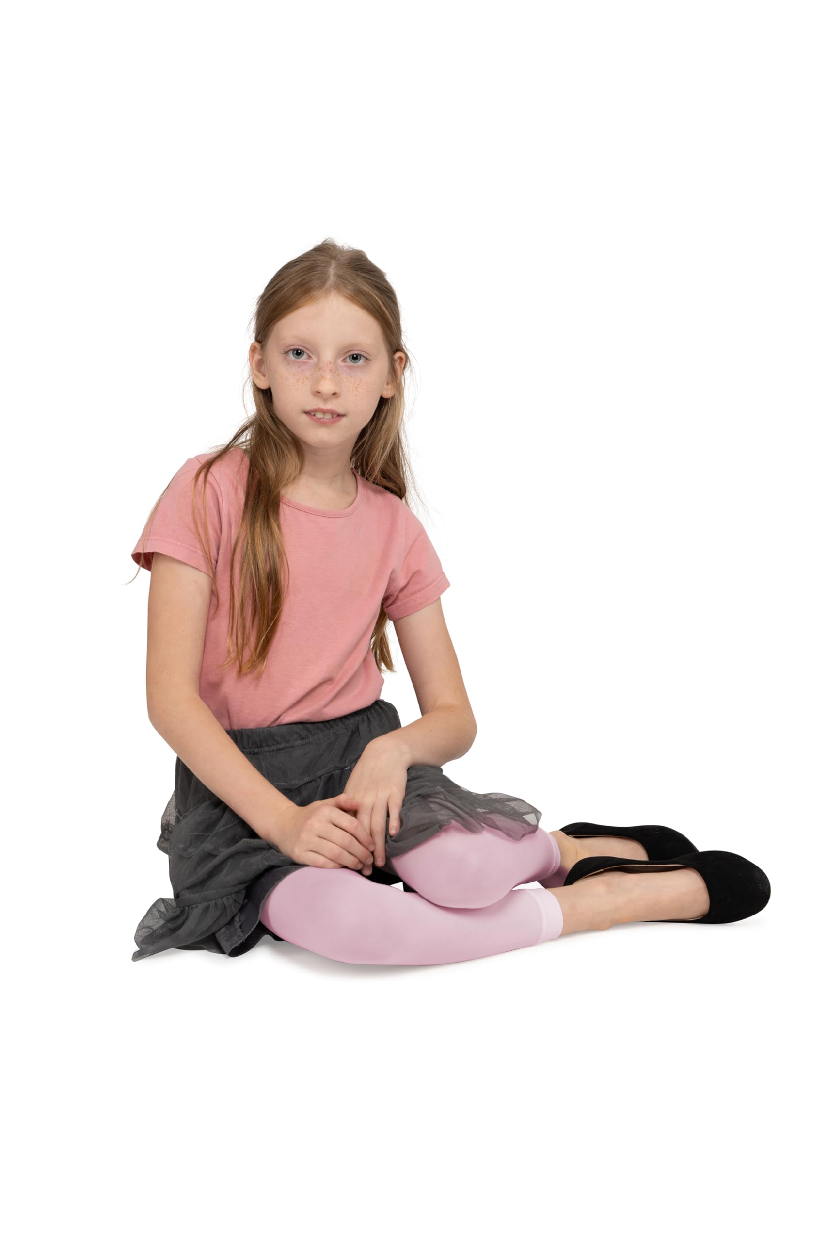 LORES Dziecięce legginsy o długości 7/8 dla dziewczynek, modne, bez stóp, stylowe spodnie dla dzieci, do uprawiania sportu, baletu, jogi, gimnastyki, spodni, spódnica, sukienka Alice