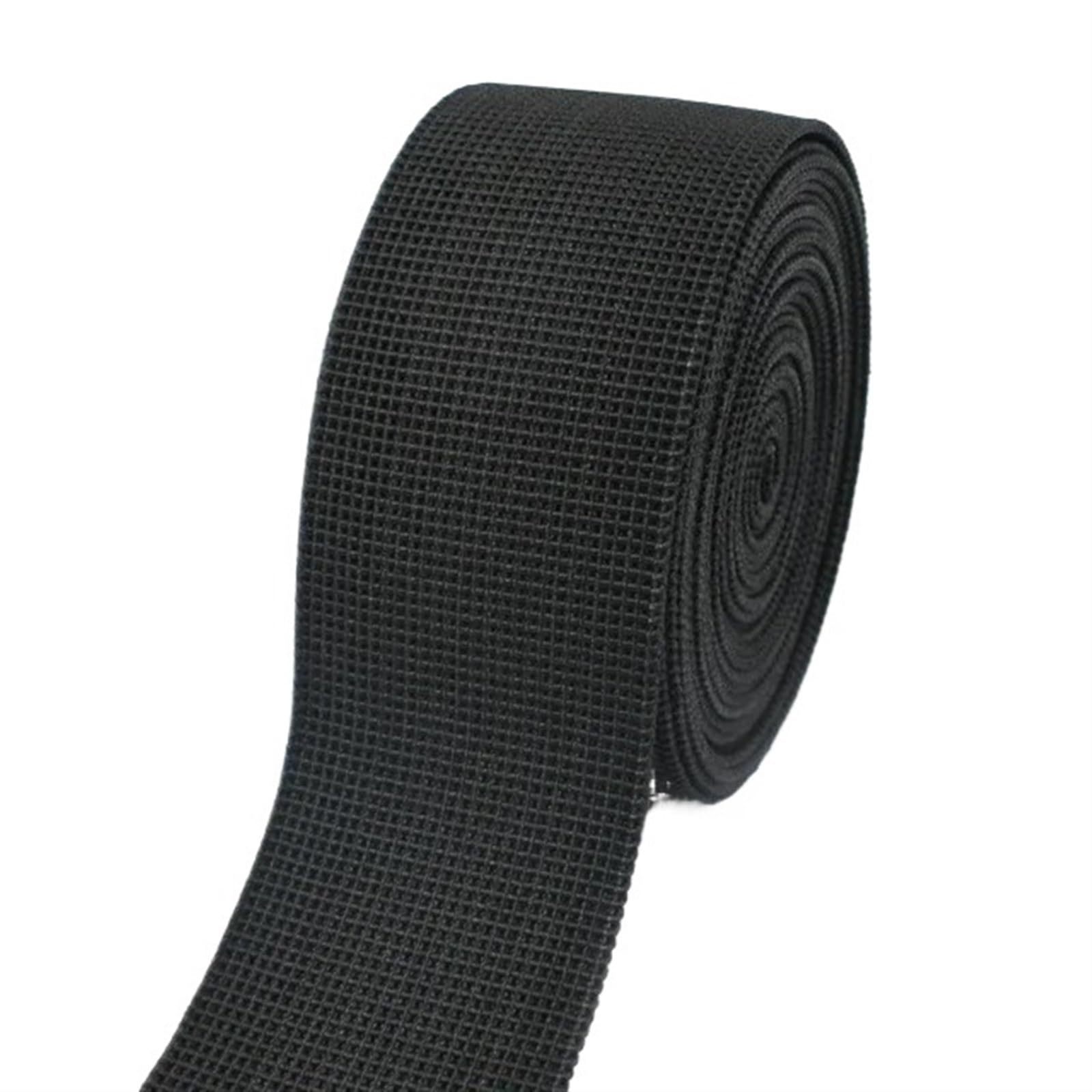 Bande Elastiche 2/5/10 Metri 5 cm Elastico for Cucire Cuscini Schienale Divano Elastici Fai da Te Materiale di ristrutturazione mobili(Black,10Meters)