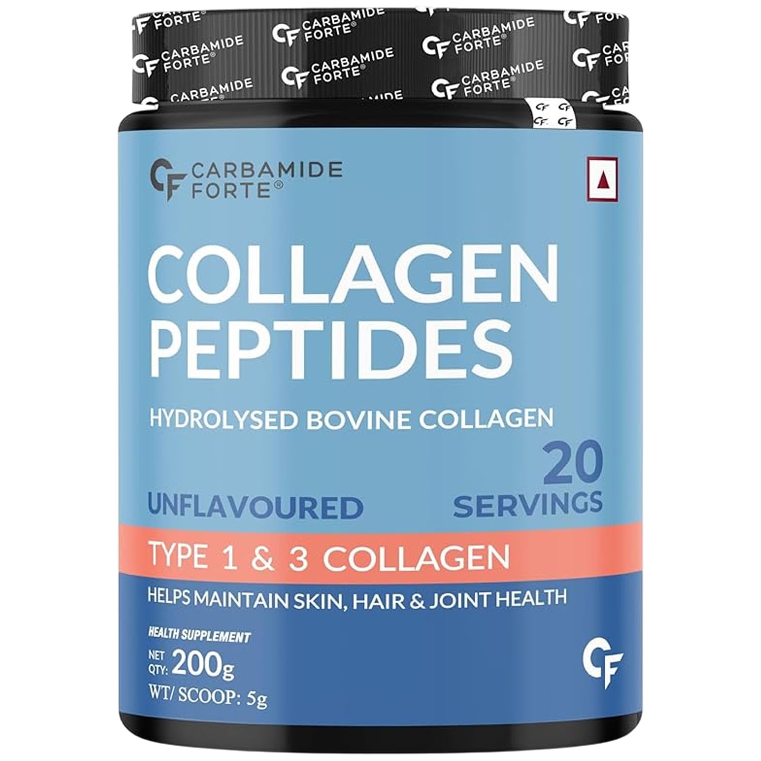 Hydrolyzed Collagen Powder - with Type 1 & 3 Collagen Peptides | Unflavored Collagen Supplements - 200g