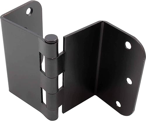 Miniatura 4 de Generic Bisagra de puerta abatible transparente de 3.5 pulgadas, paquete de 3 (radio de 14 pulgadas, níquel cepillado), T2895