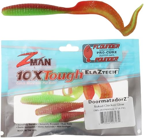 Z-Man DM5-241PK4 Doormatadorz 5" Nuked Chicken Glow - Paquete de 4 unidades, multicolor