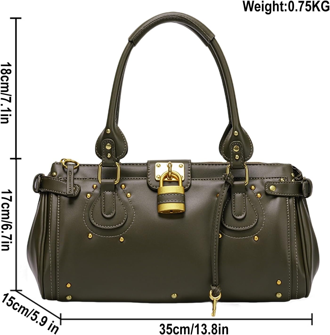 Vintage Shoulder Bag for Women Y2K Underarm Purse Purses and Handbags Trendy Tote Purse with Lock PU Leather Satchel