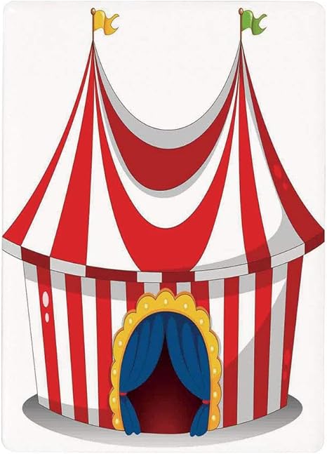 Amazon 壁紙 絵画風ポスター はがせるシール式 サーカスの装飾 レトロなサーカス のフラグノスタルジックな楽しい祭りカーニバル会場芸術作品 赤白のイラスト40x60cm インテリアシール 3d はがせる 剥がせる ステッカー シール ウォールステッカー オンライン通販