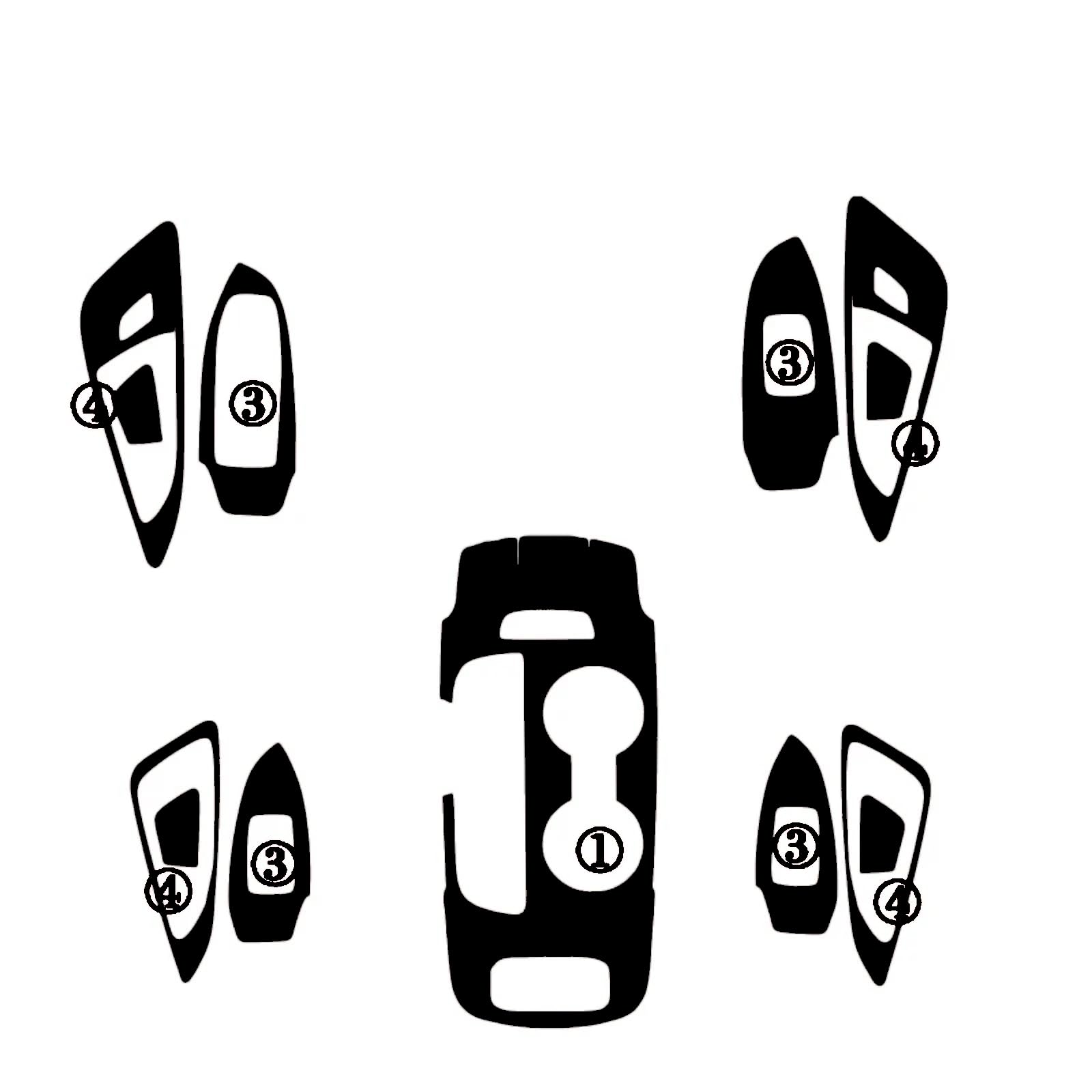 Panneau de commande central Chevrolet Malibu XL stickers noir carbone