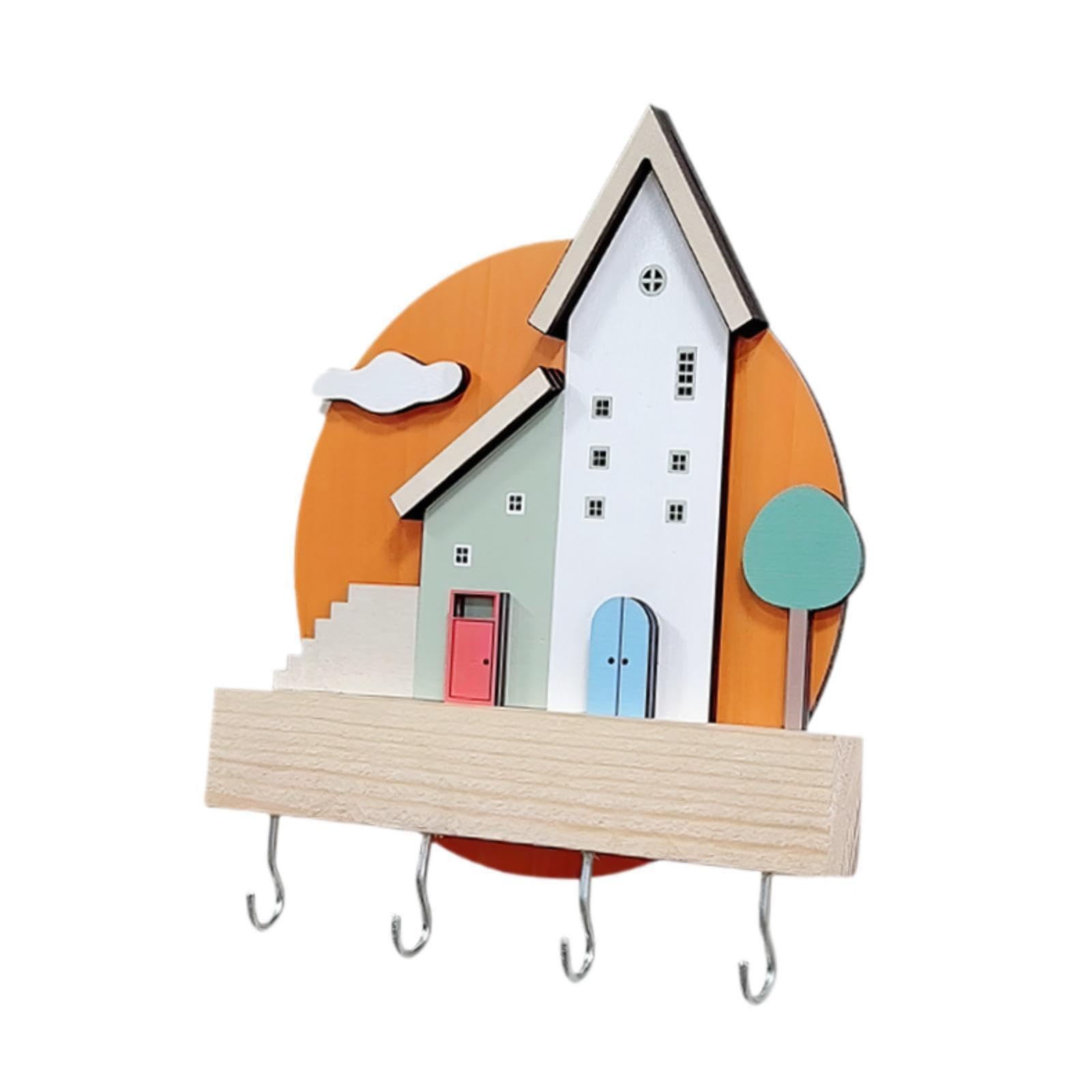PIXZCSA Unique Wall-Mounted Key Holder Artistic Wooden for Cozy Home Environment Can Floors Clutter and Maintain Tidy Key Holder for Wall Decorative Modern