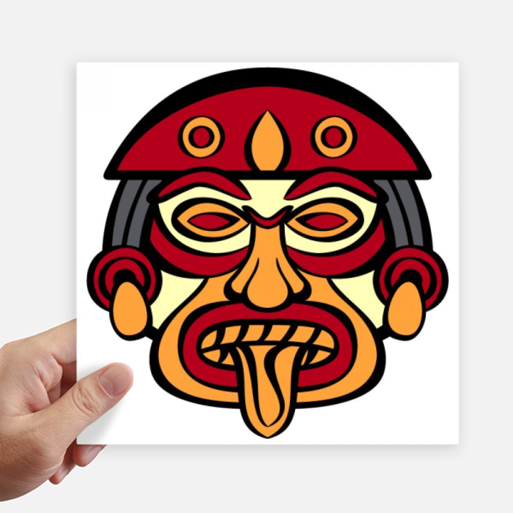 Pegatinas de tótem indio diseño cuadrado de 20cm vinilo resistente para maleta y moto 4 uds