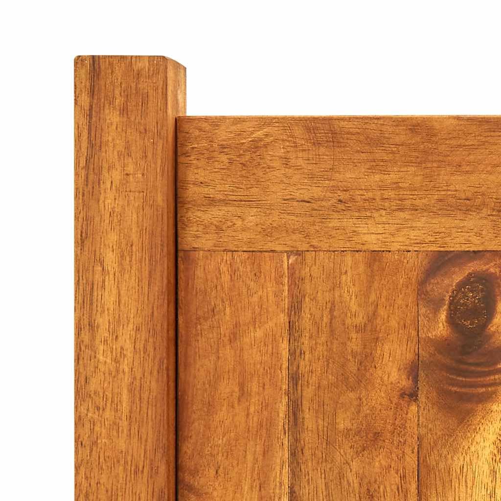 Jardinera de madera de acacia para jardín, 150 x 30 x 25 cm, color marrón, jardinera para hierbas, balcón, terraza, exterior, resistente a las heladas, con almacenamiento de agua y protección