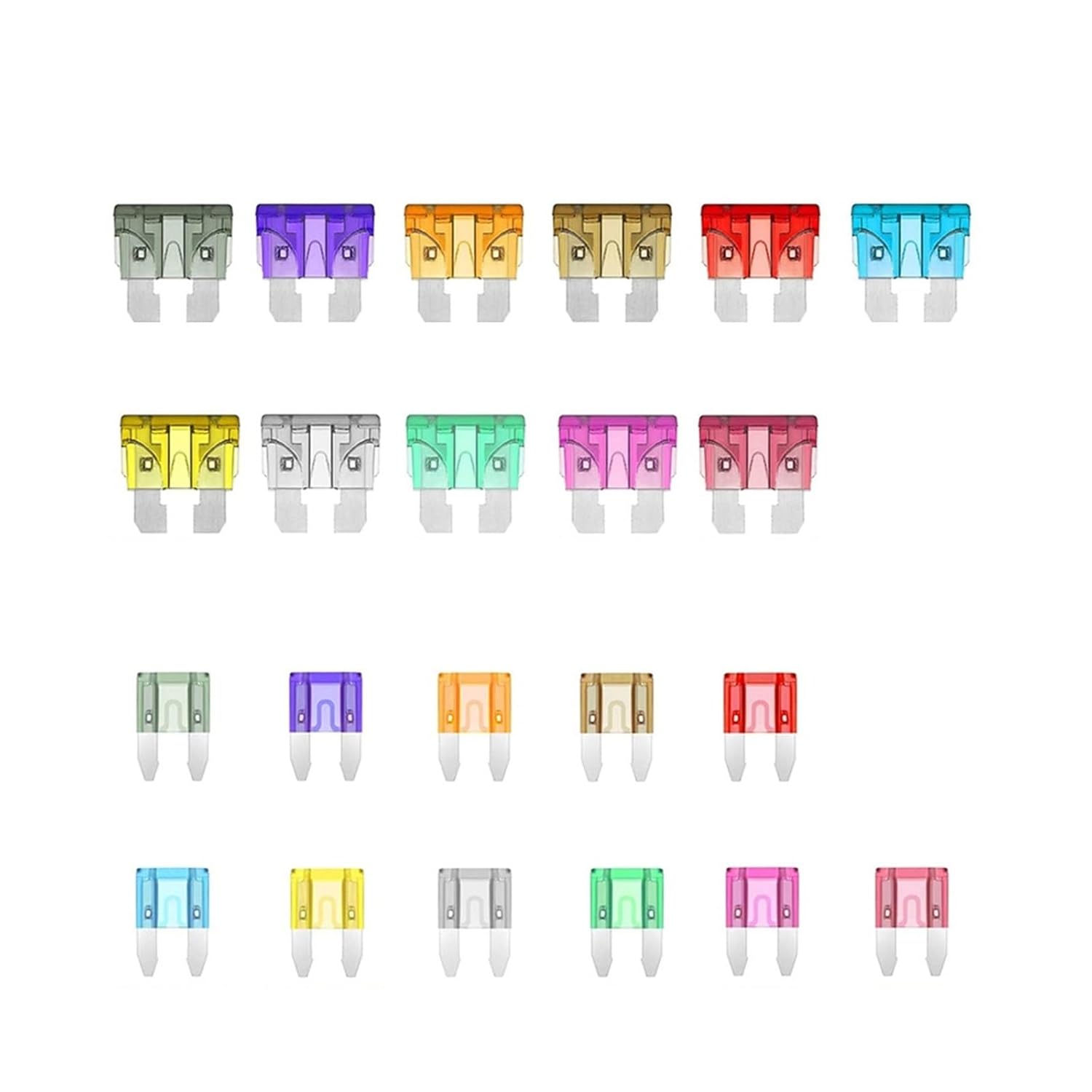 1000/800pcs Car Blade Fuse Assortment Assorted Kit Standard Size Set TruckFuse with Storage Box(1000pcs)