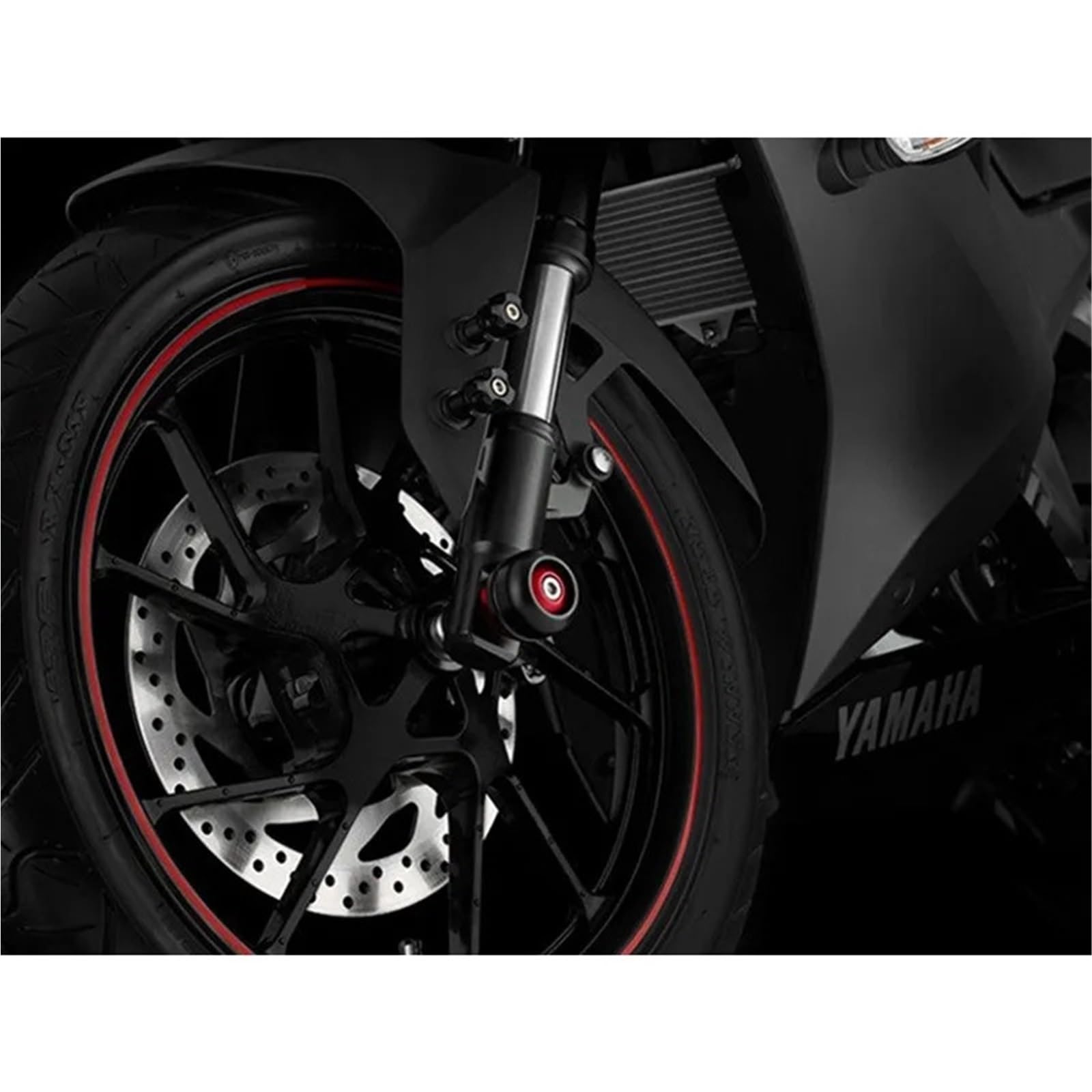 Motocykl pasujący do Yamaha R15 MT-15 2017-2025 Przednie i tylne koło z amortyzacją kulową i zabezpieczeniem wahacza Osłona Podwozia Motocykla owiewki osłona(Gold)
