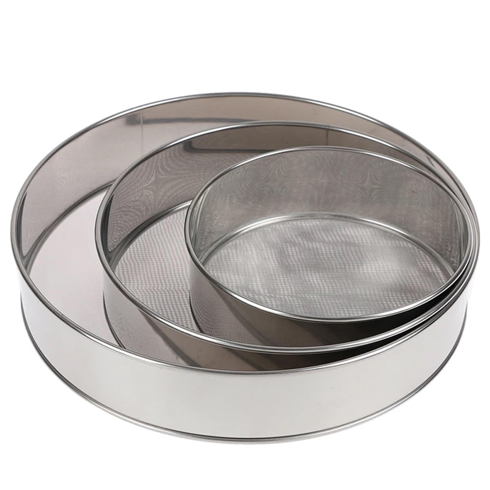 3PCS Küche Fein Mehl Sieb Edelstahl für Mehl