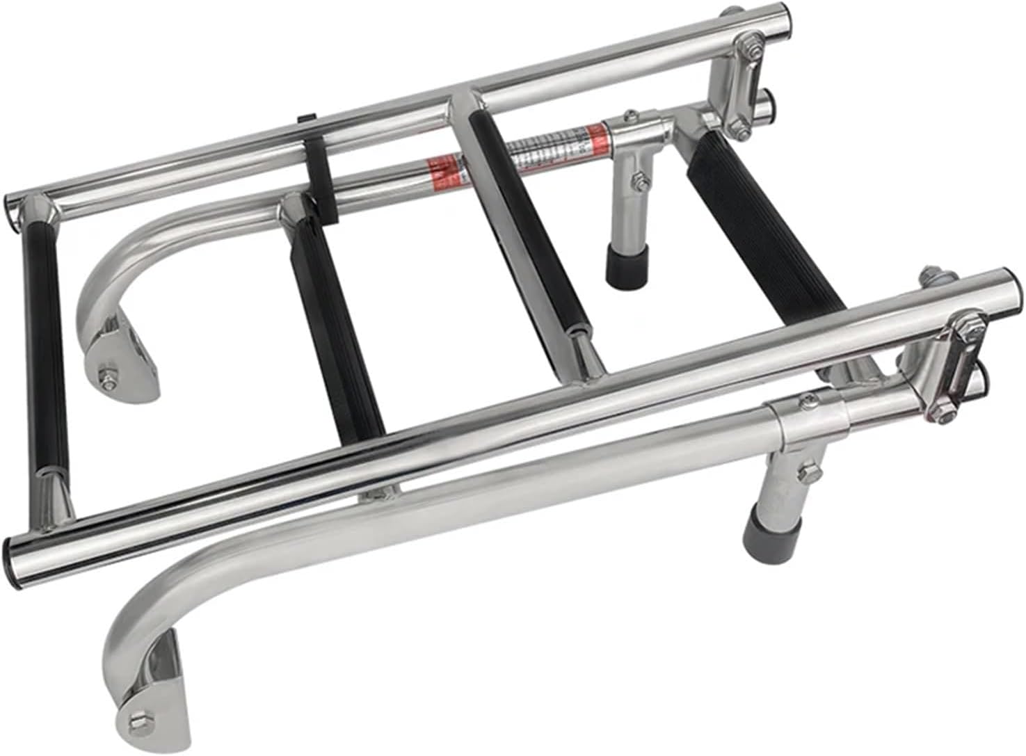1Pcs Polished Stainless Steel Folding Ladder Pontoon Ladder 2+1 Step for Boat
