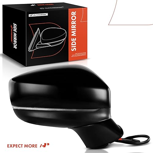 Miniatura 8 de A-Premium Espejo eléctrico para puerta del lado del pasajero, compatible con Mazda CX-5 CX5 2017-2022, no calentado, plegable manual, negro, espejo