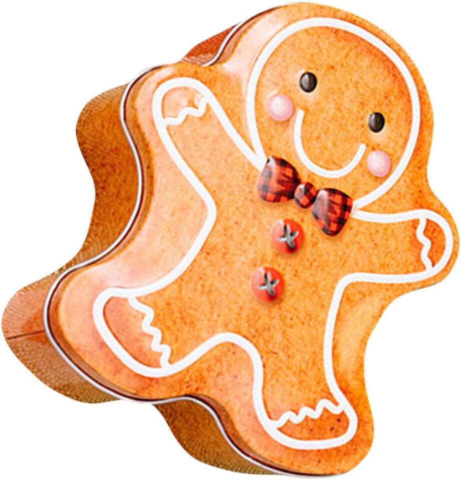 Luxshiny Christmas Cookie Tins with Lids, Decorative Cookie Tins Candy Containers