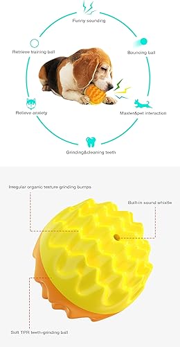 Miniatura 4 de Raynier Pelotas chirriantes para perros, juguetes para perros para masticadores agresivos, razas pequeñas y medianas para aliviar la ansiedad,