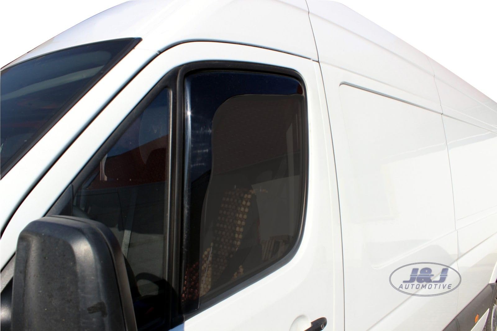 J&J AUTOMOTIVE Windabweiser passend für Mercedes Sprinter W906 2006-2018 2tlg, Heko Regenabweiser Vorne Getönt Dunkel Passform
