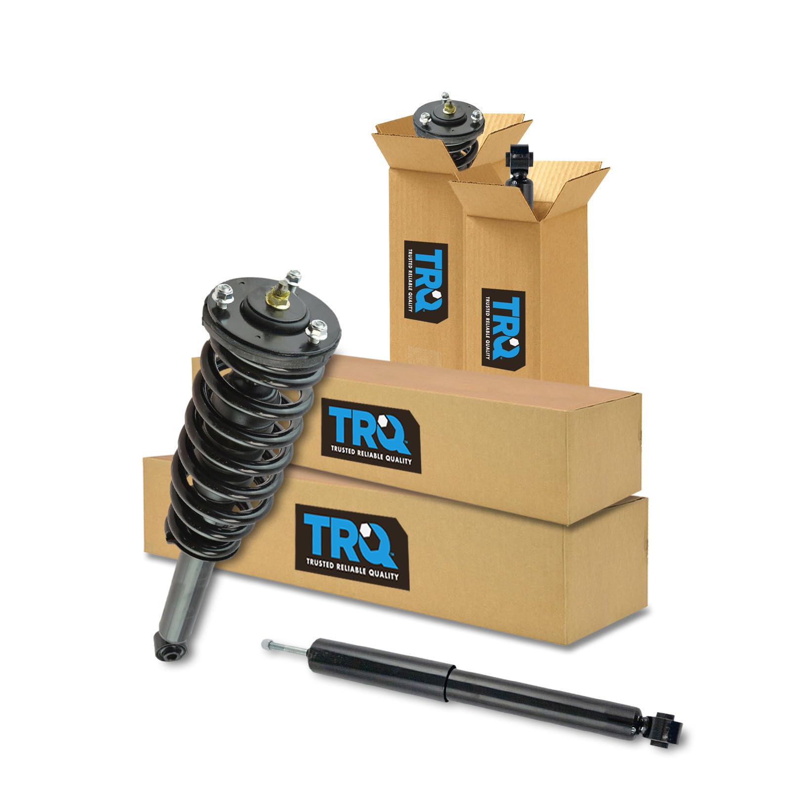 TRQ Front and Rear Complete Strut Assembly &amp; Shock Absorber Kit Shock &amp; Spring Strut Assembly Compatible with 2007-2009 Kia Sorento