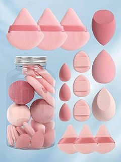 15pcs Multi Color Maquillaje Esponja Set Blen...