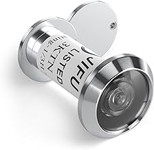 1 Pcs UL Listed Fire Proof Door viewer,Solid Brass 200 Degree,14mm Diameter 35-60mm Length, Polished Chrome Finishing,with viewer Cover