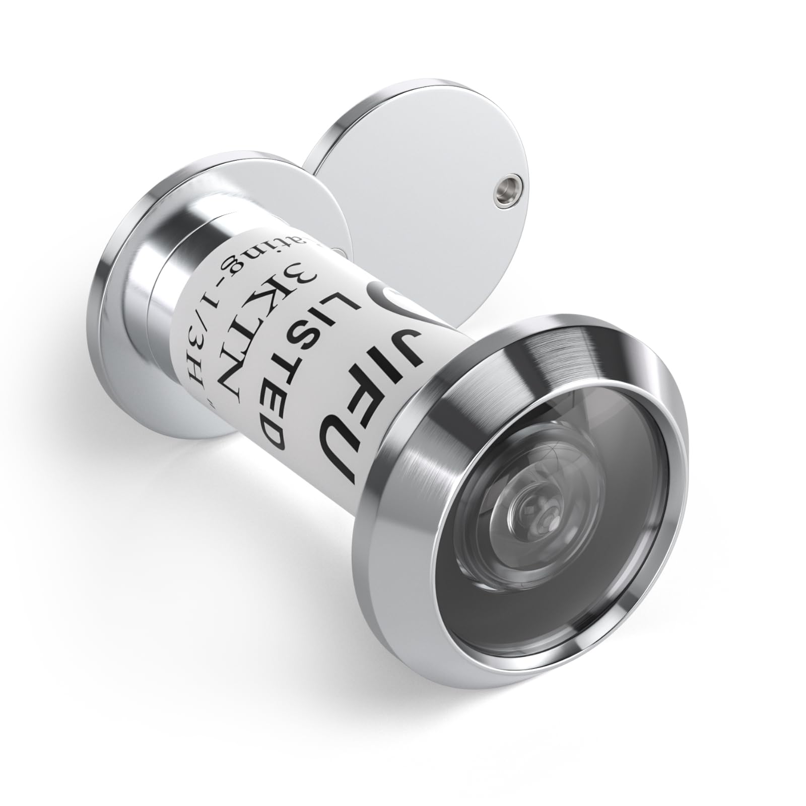 1 Pcs UL Listed Fire Proof Door viewer,Solid Brass 200 Degree,14mm Diameter 35-60mm Length, Polished Chrome Finishing,with viewer Cover