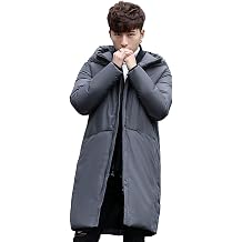 Winter Men's Down Jacket, Thick Clothes, Hooded Black Coat, Classic Outerwear, Windproof, Cold Protection, Gray, L