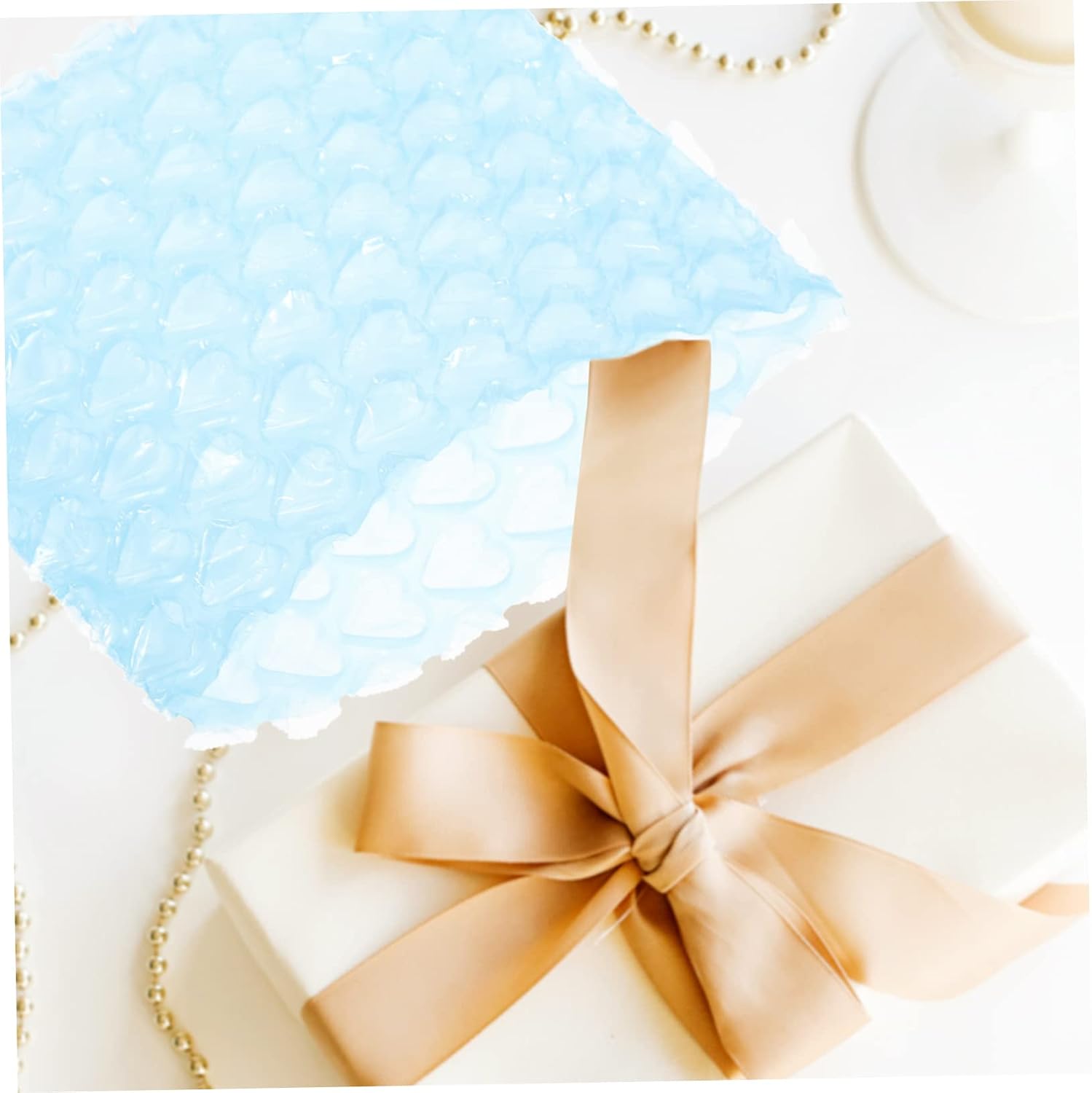 Healifty 60pcs Bubble Pouches for Mailing Protective Cushioning Bags Thickened Heart Shaped for Shipping Jewelry Electronics and Fragile Items Packaging