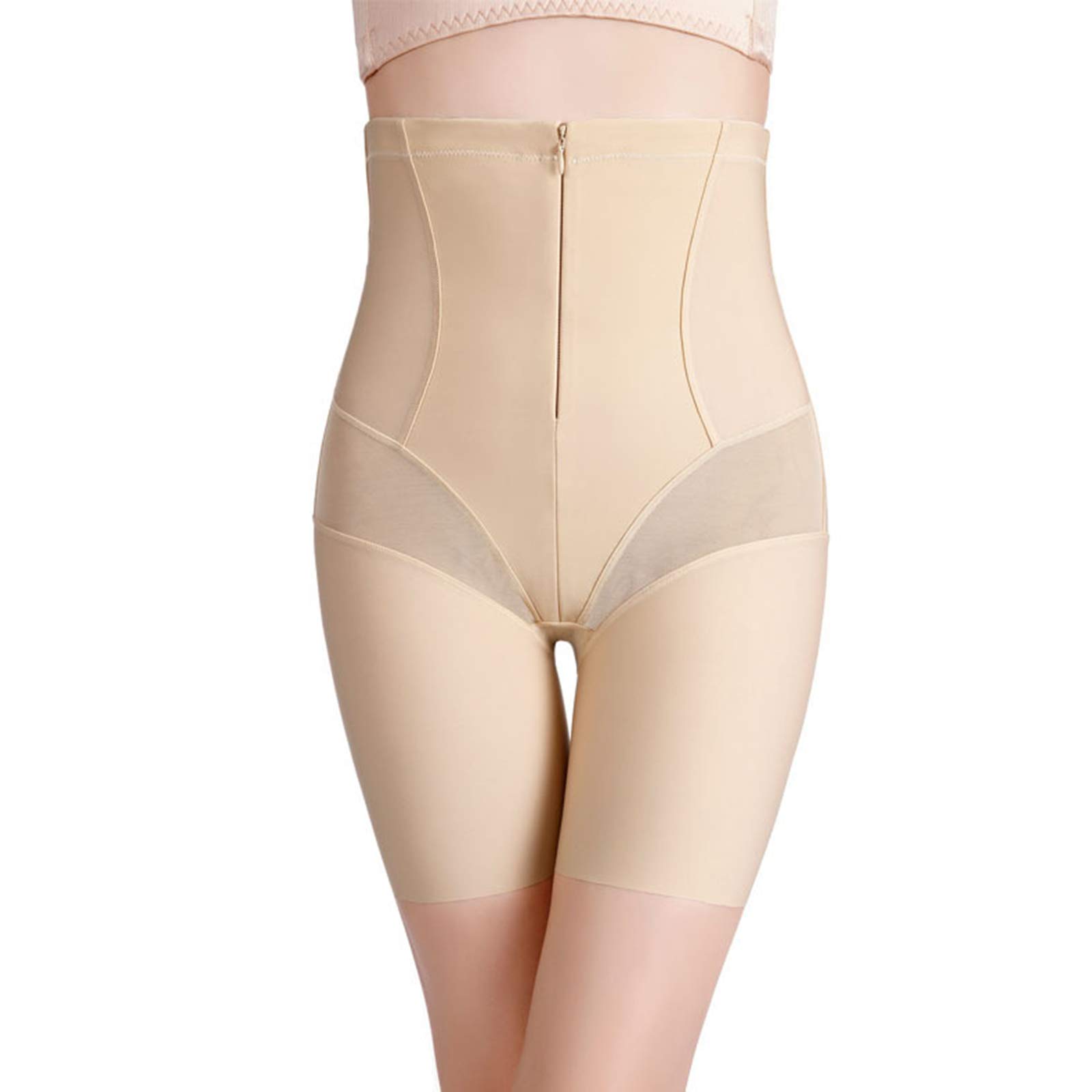 Miederslips für Damen- Postpartale Boxershorts, Plastiktaille, Reißverschluss, Hüftheben, Korsett, Körperformung, Nahtlose hoch taillierte Bauchhose