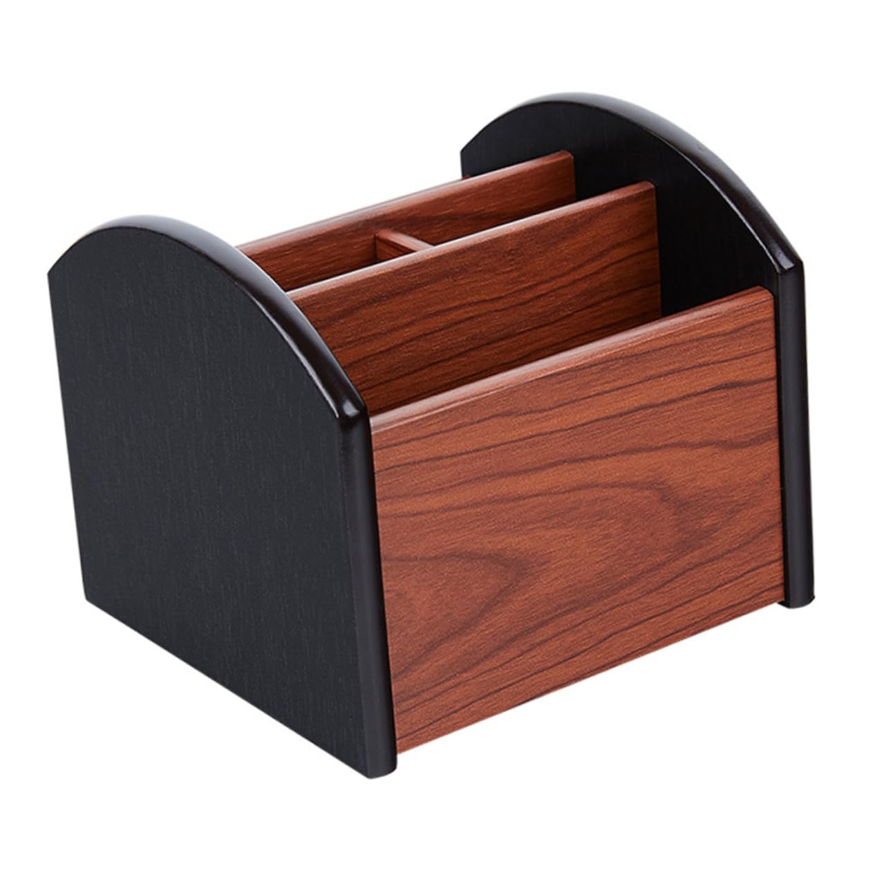 SECFOU Organizzatore da Scrivania Scomparti Multipli Scatola Multifunzionale in Legno Design a Venatura Naturale per Mantenere L'ufficio Ordinato e Funzionale