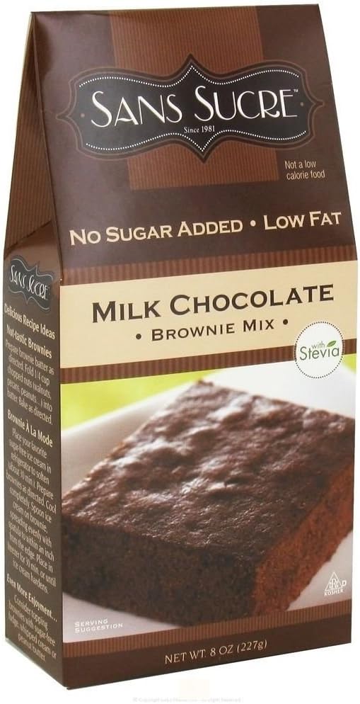 Sans Sucre Chocolate Fudge Brownie Mix with Stevia 227 g, Low Carb, Sugar Free