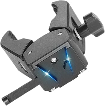 Small Rig V Mount Plate - V Mount Clamp - Lightweight Mounting Bracket with Crab Claw Clip, Video Device Tripod Shelf for Beginner Photography Lighting