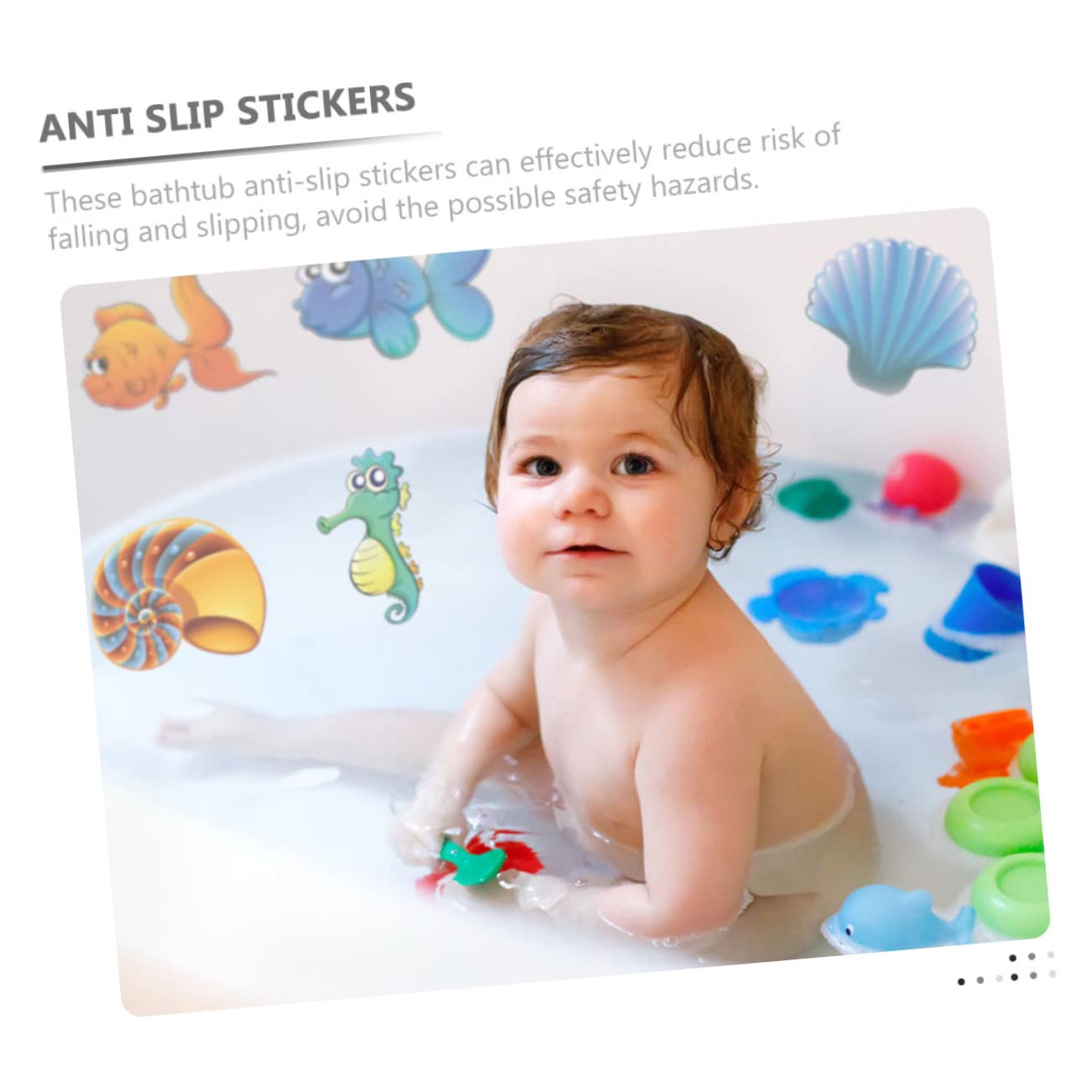 STOBAZA 2 Juegos Calcomanías Antideslizantes Bañera Animales Pegatinas Impermeables Decorativas