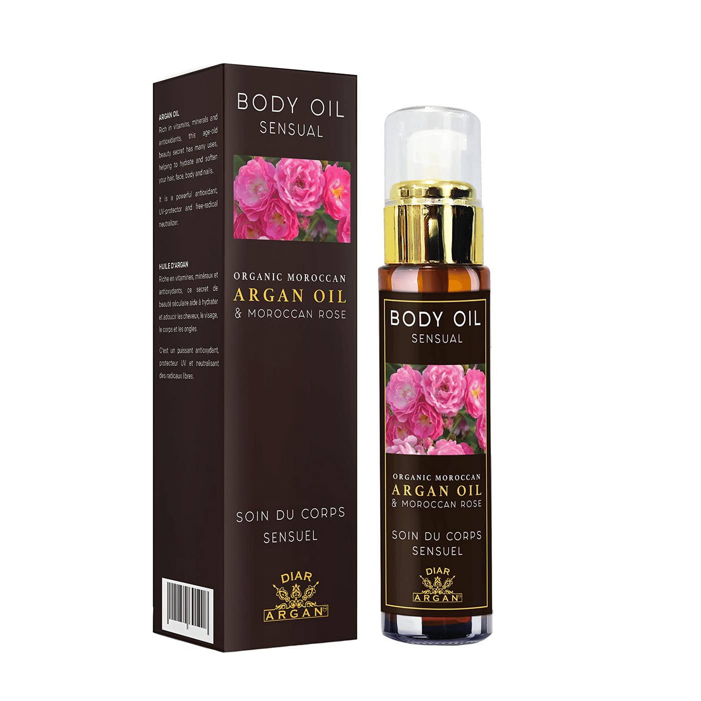 DIAR ARGAN 6443-91208 Oil Corporal Sensual De Argan Y Pink De Marruecos 50 ml for adults, ideal for everyday use, 50 ml, pink