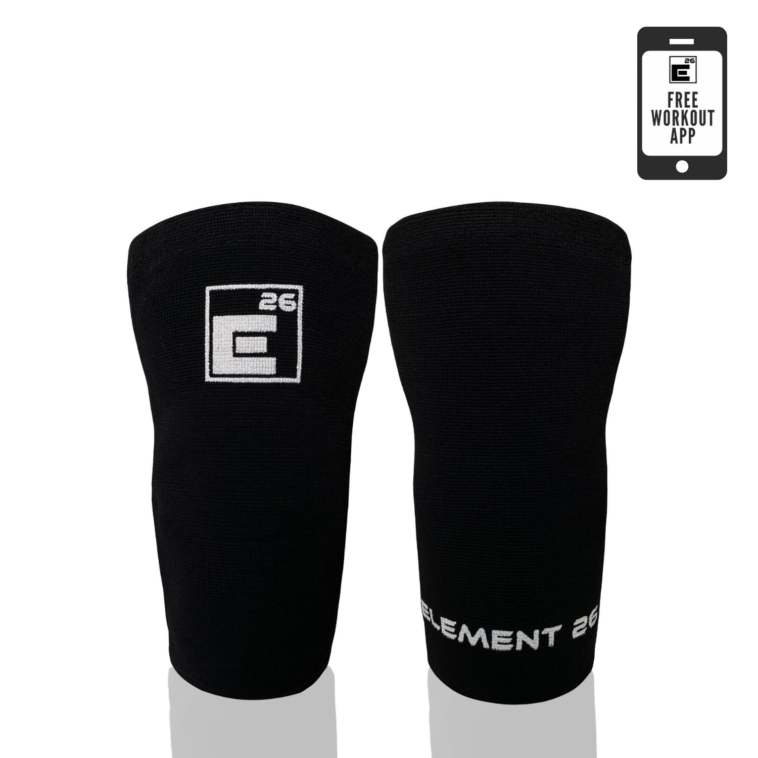 Element 26 Agility Knee Compression Sleeve - 1 Pair (3mm) Compression Knee Sleeve - Knee Support for Working Out - Running & Weight Lifting Knee