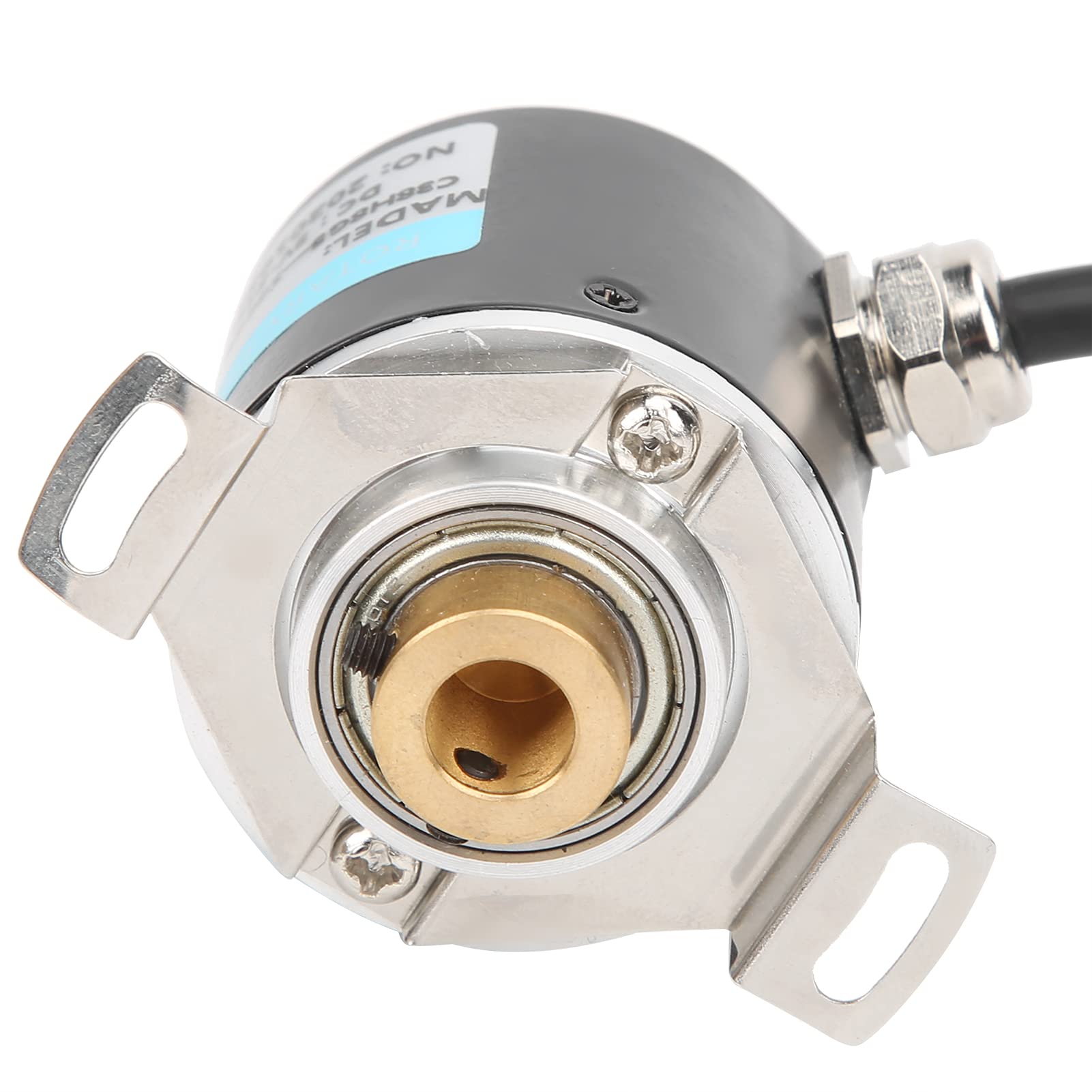 DC 5-24V Photoelectric Encoder ABZ 3-Phase Incremental Shaft Quadrature Solid Shaft For Office Automation Engineering Field(200Z