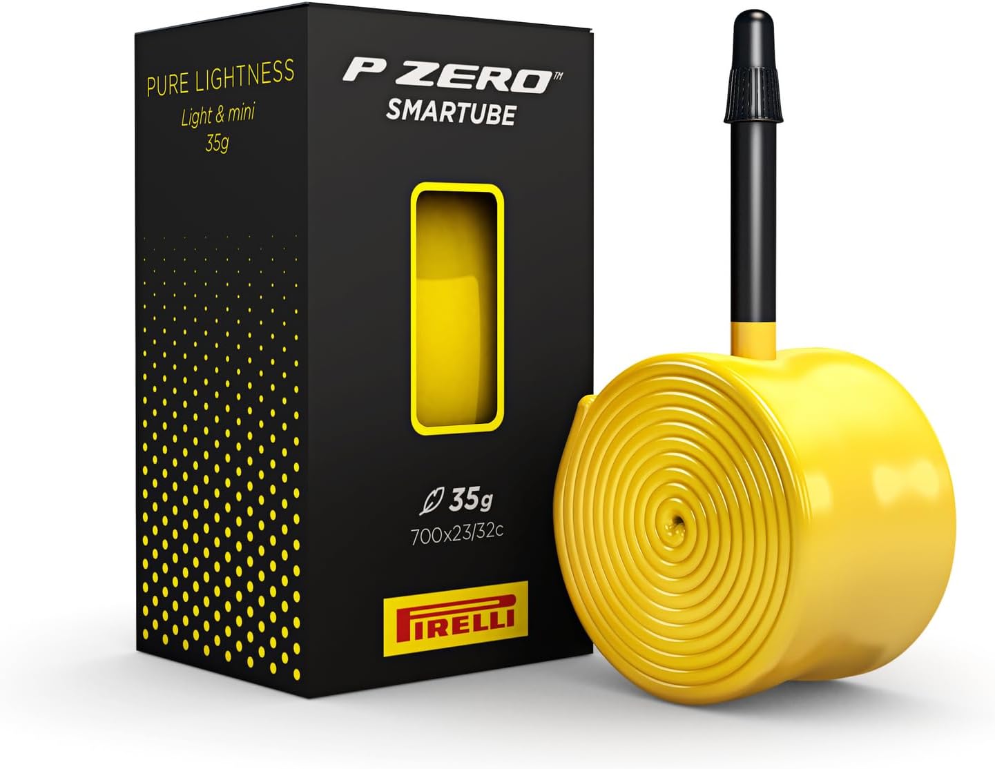 P Zero SmarTUBE Bike Inner Tube, Road – Race, Innovative Lightness & Handling, Superior Puncture Protect, (1) Yellow Inner Tube, 42 or 80 or 60mm Presta Valve / 700c Sizes