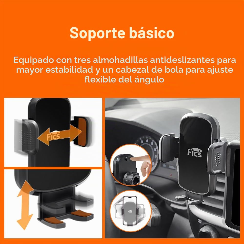 FICS Soporte para teléfono Compatible con Toyota RAV4 (RAV4 19~24) de Monitor de 8 Pulgadas