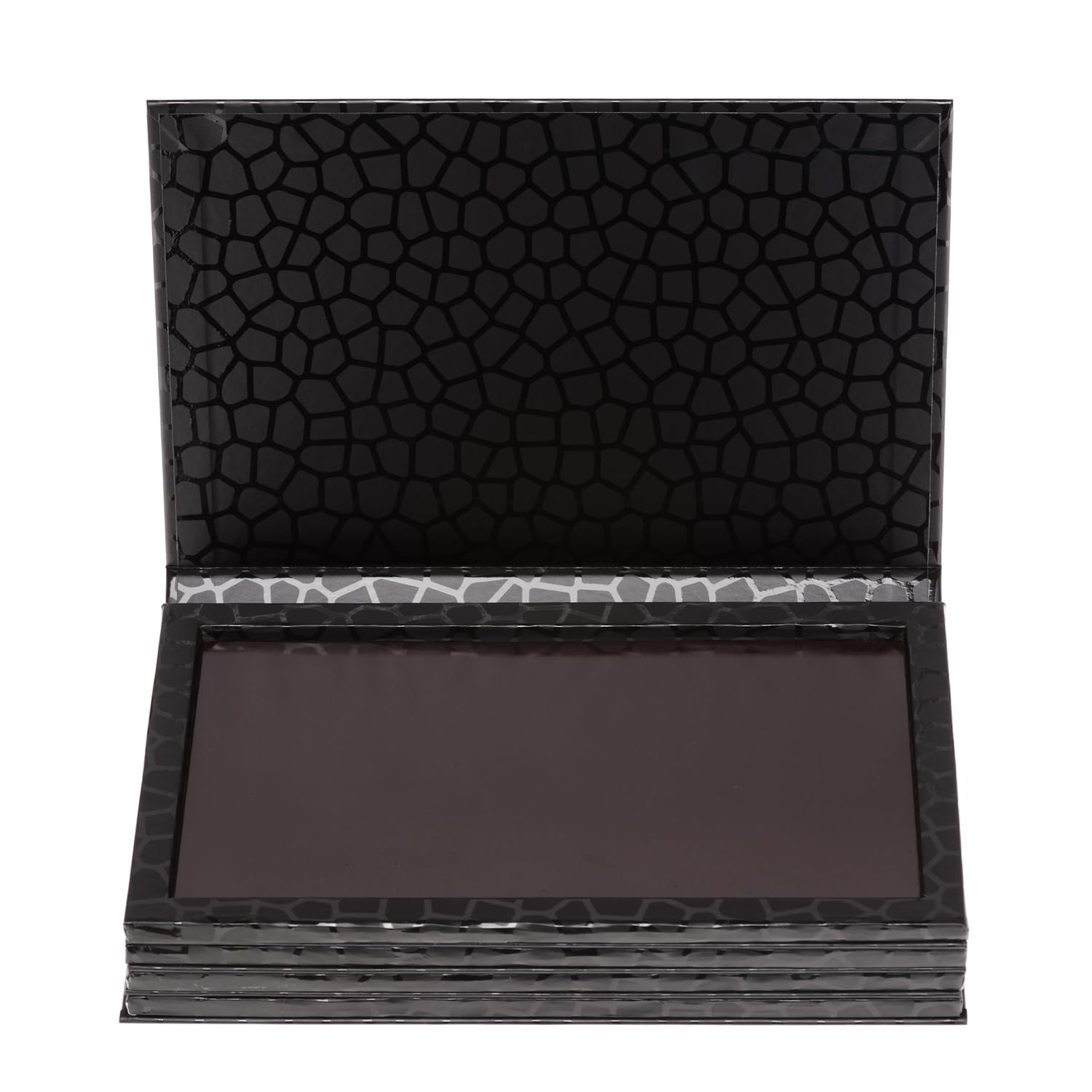 Allwon 4-Schicht Buch geformte magnetische Palette Große leere Make-up Palette Aufbewahrungsbox für Lidschatten Lippenstift Blush Pulver (schwarz)