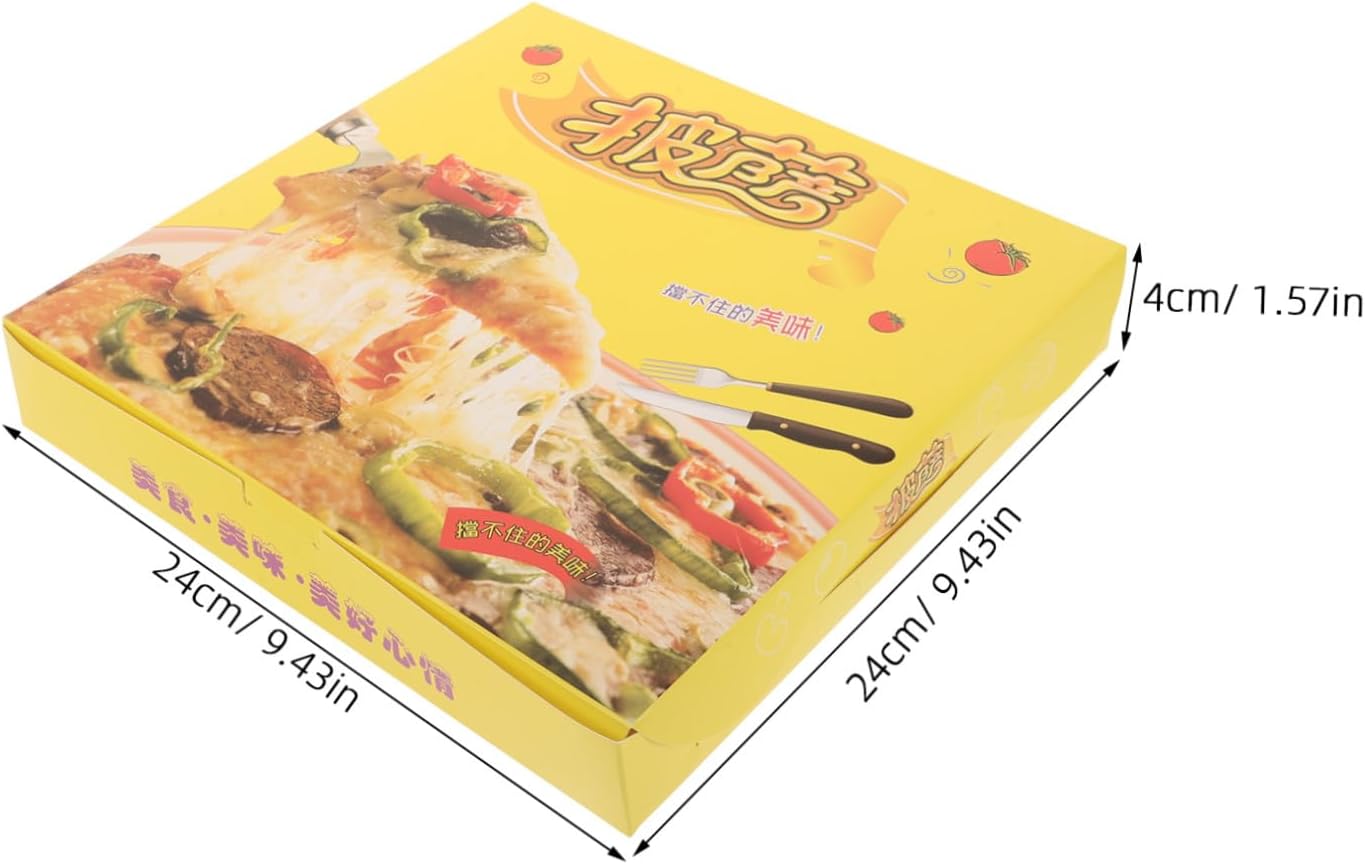VALICLUD 40pcs 9 Inch Cardboard Pizza Boxes Large Takeout Containers Handheld Food Packaging for Pizza Parties