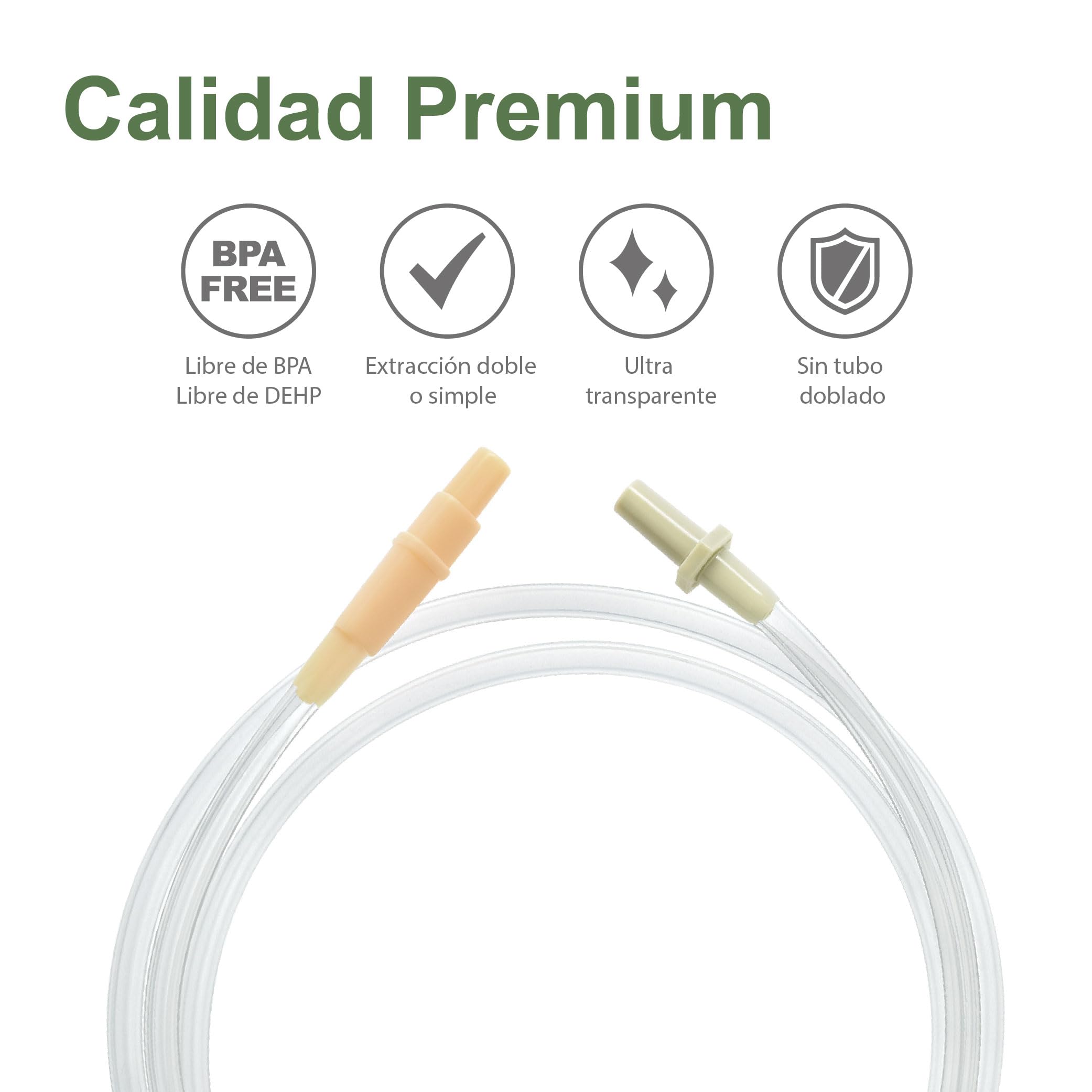 Maymom tubo para extractor compatible con Medela Swing, 1 unidad, libre de BPA, reemplazo ref. 8007215