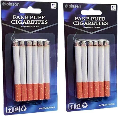 Miniatura 1 de CLESEN Cigarrillos falsos, cigarrillos falsos de 3.25 pulgadas (paquete de 12), cigarrillos de imitación con un aspecto realista duraderorealista,