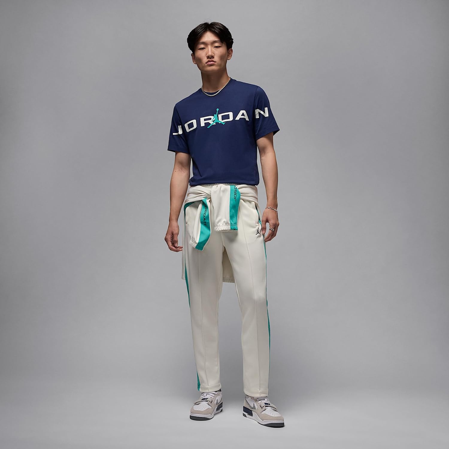 Jordan Men's T-Shirt (HJ2358-410, Midnight Navy/White/Washed Teal) - Image 4