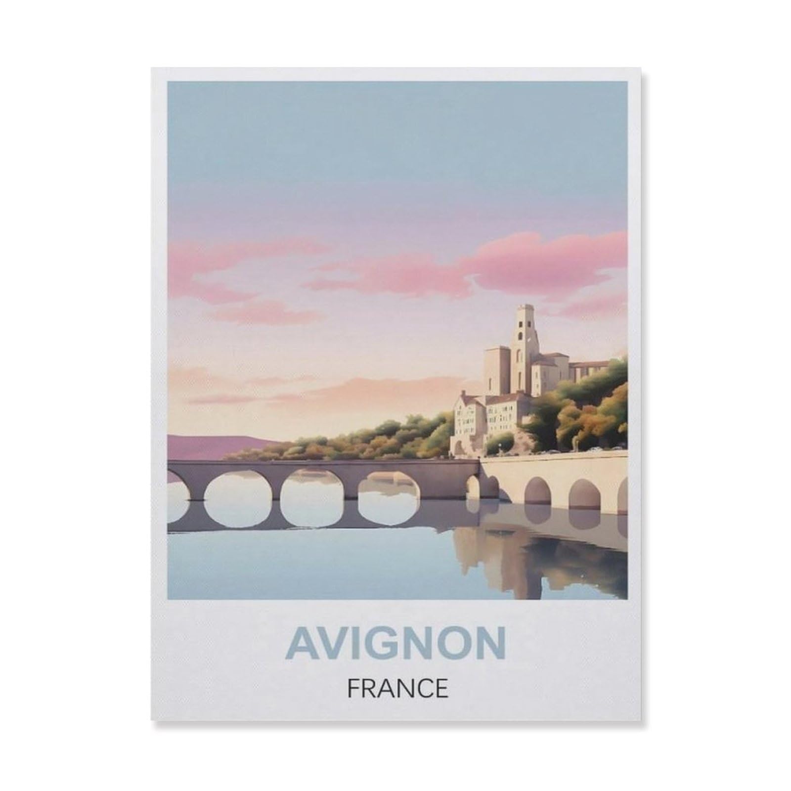 Vintage Metal Tin Sign，Avignon France(15x30cm）