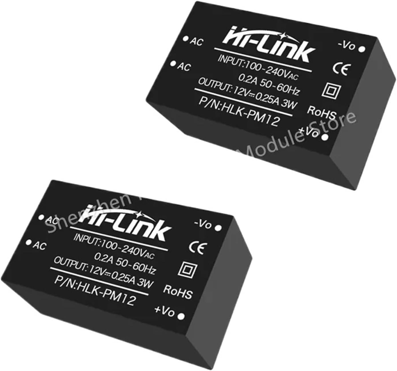 AC DC 220V to 12V Output 3W HLK-PM12 Size Power Supply Module High-Efficiency